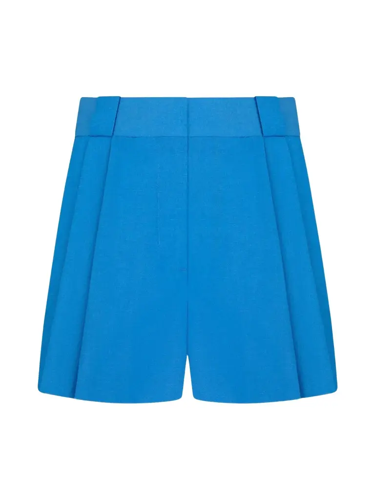 Blazé Milano Flica Linen-Silk Selle Shorts