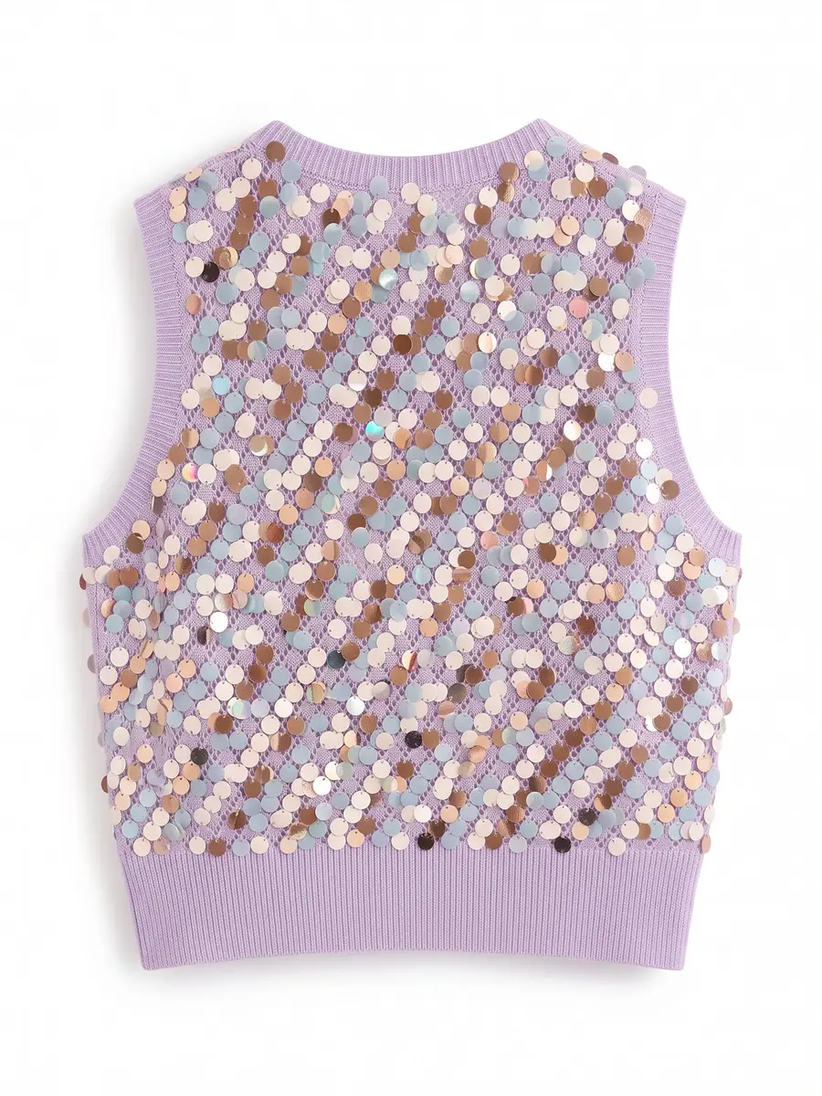 Zankov Oliver Knit Sequin Vest | Thumbnail 2 Zankov Oliver Knit Sequin Vest | Thumbnail 2