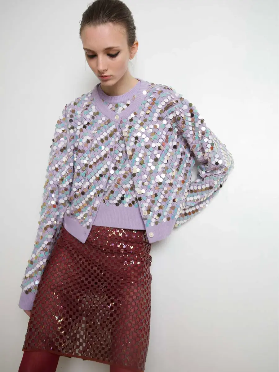 Zankov Oliver Knit Sequin Vest | Thumbnail 3 Zankov Oliver Knit Sequin Vest | Thumbnail 3
