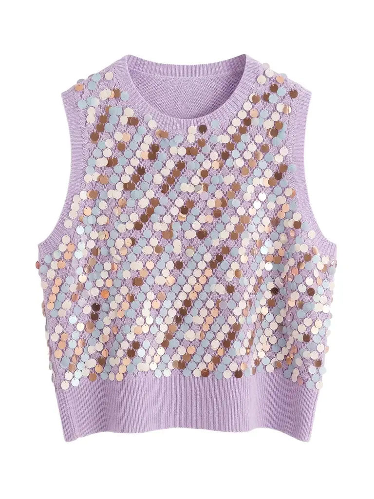 Zankov Oliver Knit Sequin Vest