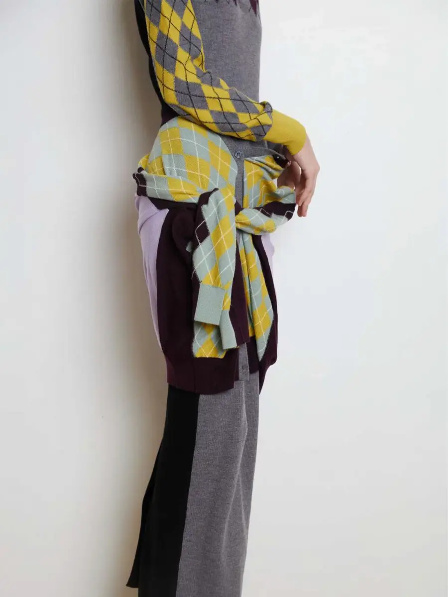 Zankov Raisa Argyle Merino Midi Dress | Thumbnail 4 Zankov Raisa Argyle Merino Midi Dress | Thumbnail 4