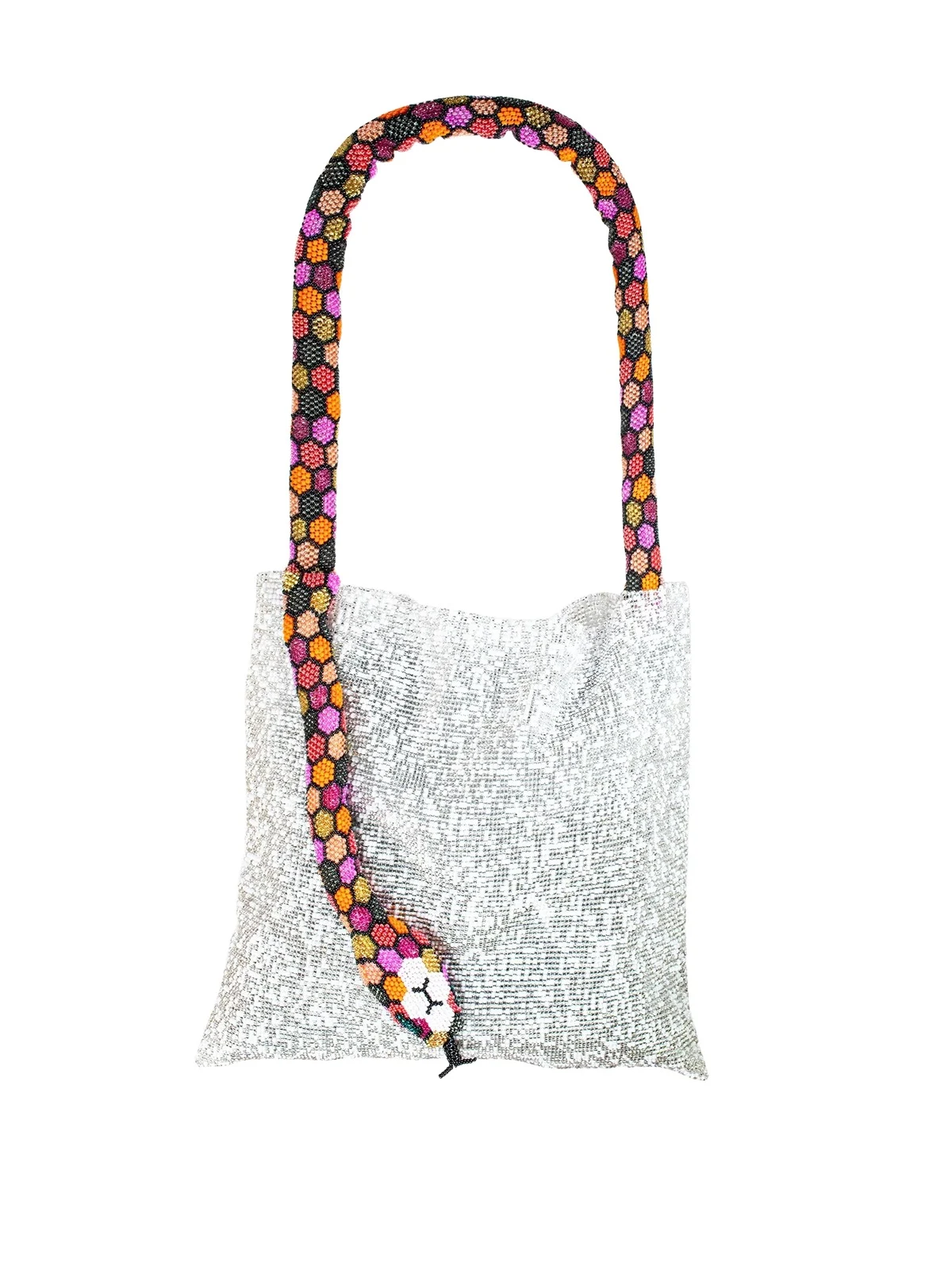 SAC DE SOUL White Silver and Warm Toned Large Serpent Bag