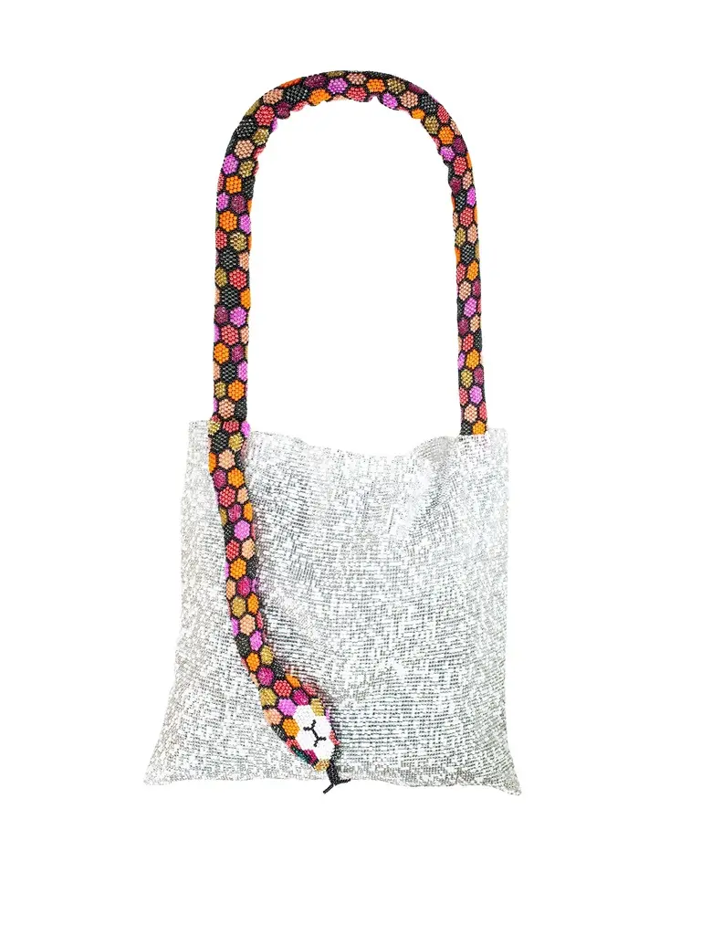 White Silver and Warm Toned Large Serpent Bag White Silver and Warm Toned Large Serpent Bag