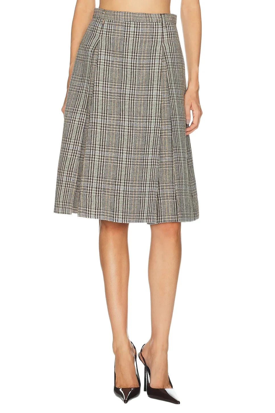 Acne Studios Itesha Plaid Wool Skirt