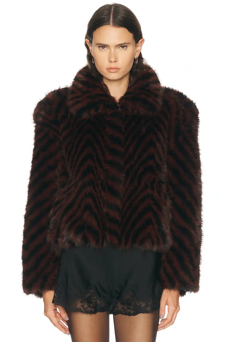 Retrofête Segrid Faux Fur Bomber Jacket | Thumbnail 2 Retrofête Segrid Faux Fur Bomber Jacket | Thumbnail 2