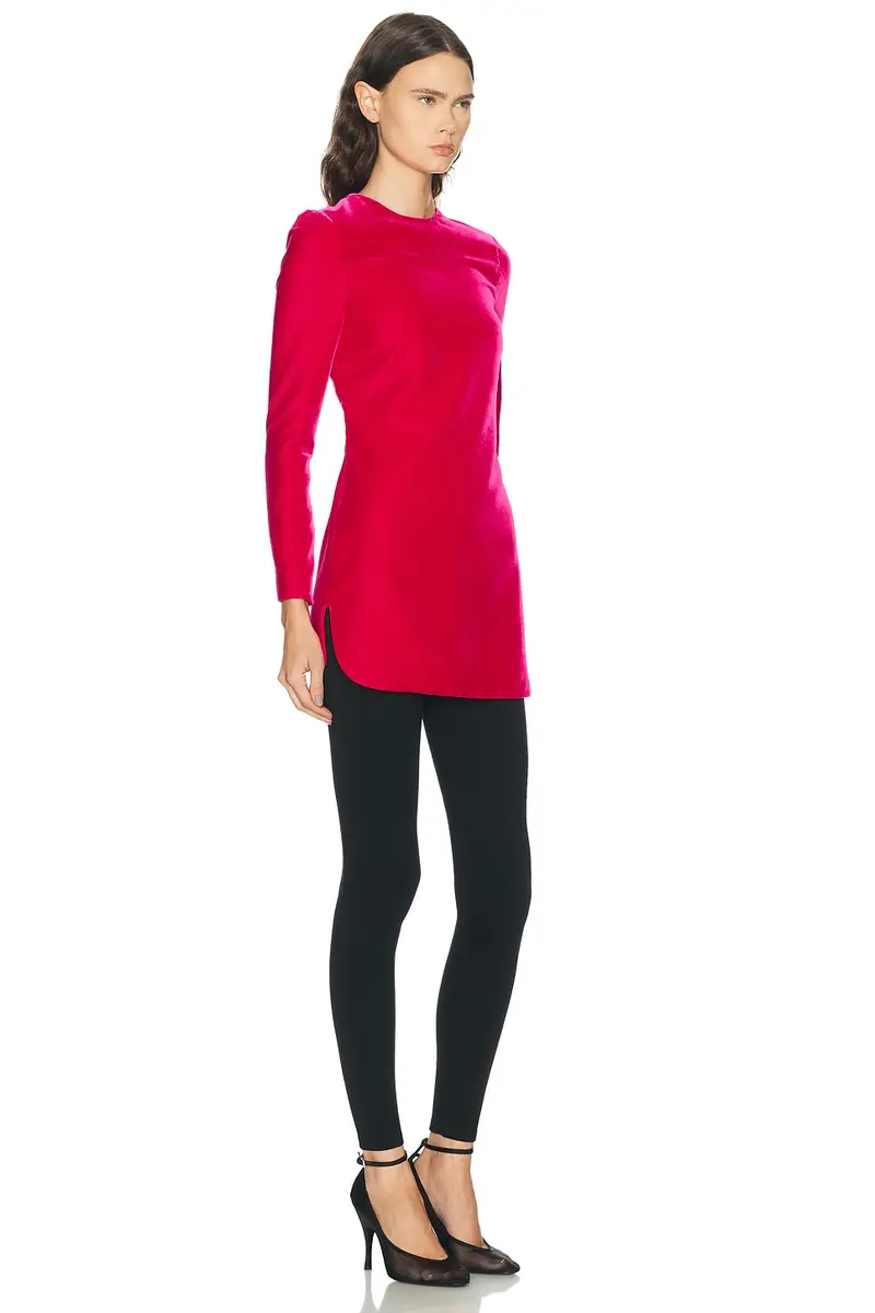 Alaïa Cinched Velvet Dress | Thumbnail 2 Alaïa Cinched Velvet Dress | Thumbnail 2