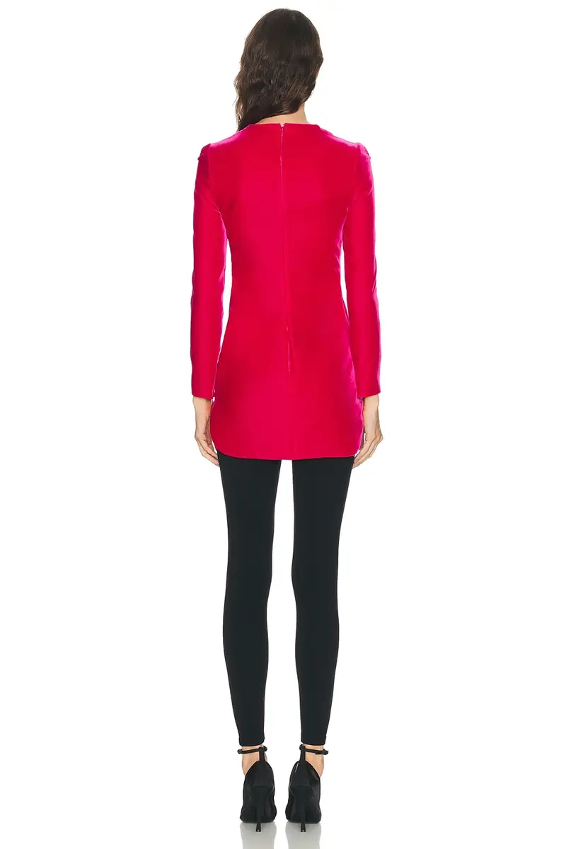 Alaïa Cinched Velvet Dress | Thumbnail 3 Alaïa Cinched Velvet Dress | Thumbnail 3