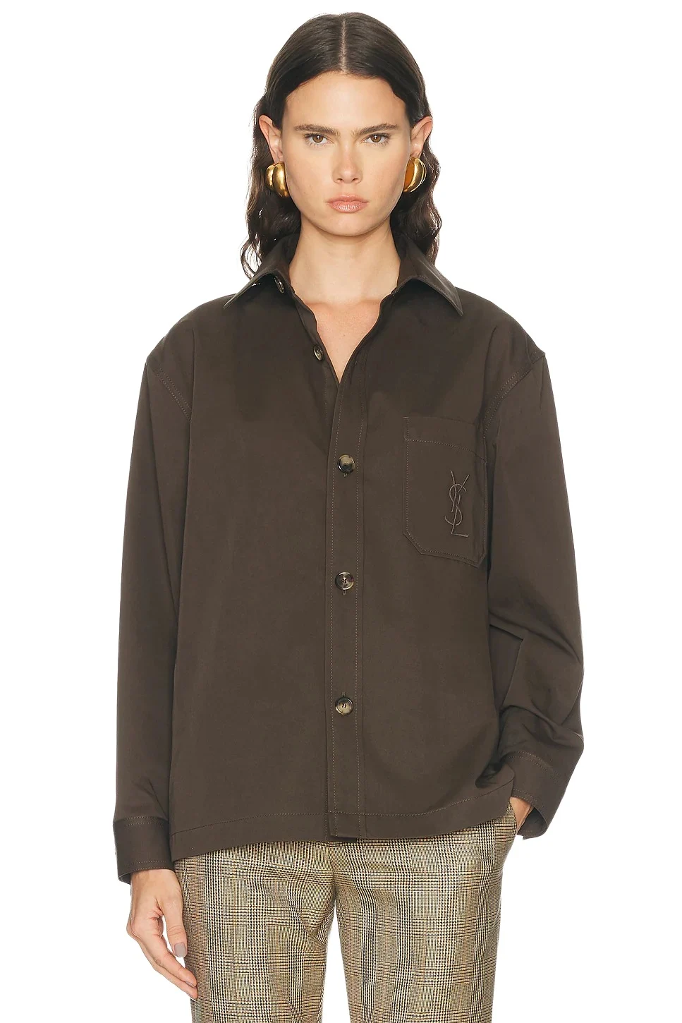 Saint Laurent Bellechasse Denim Top