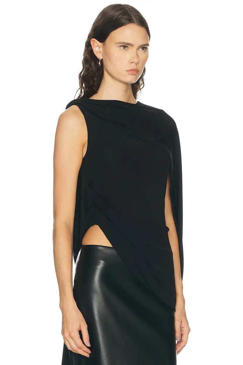 Alexander Wang Asymmetric Draped Twisted Top | Thumbnail 2 Alexander Wang Asymmetric Draped Twisted Top | Thumbnail 2