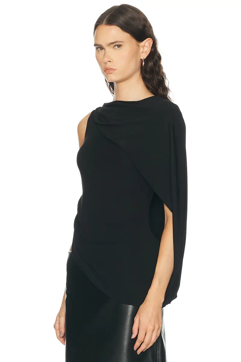 Alexander Wang Asymmetric Draped Twisted Top | Thumbnail 3 Alexander Wang Asymmetric Draped Twisted Top | Thumbnail 3