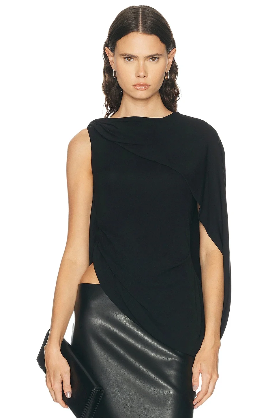 Alexander Wang Asymmetric Draped Twisted Top