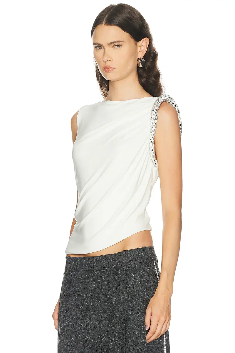 Alexander Wang Hotfix Twist Drape Sleeveless Top | Thumbnail 3 Alexander Wang Hotfix Twist Drape Sleeveless Top | Thumbnail 3