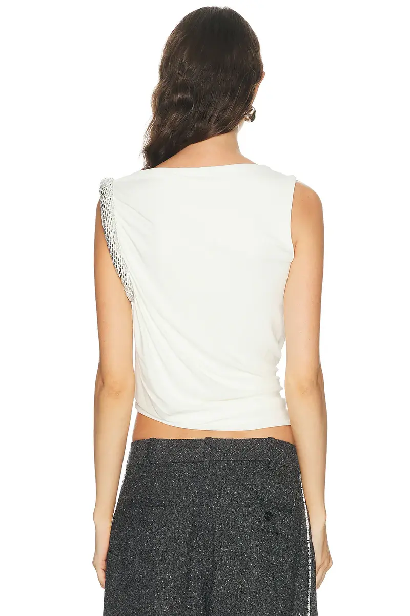 Alexander Wang Hotfix Twist Drape Sleeveless Top | Thumbnail 4 Alexander Wang Hotfix Twist Drape Sleeveless Top | Thumbnail 4