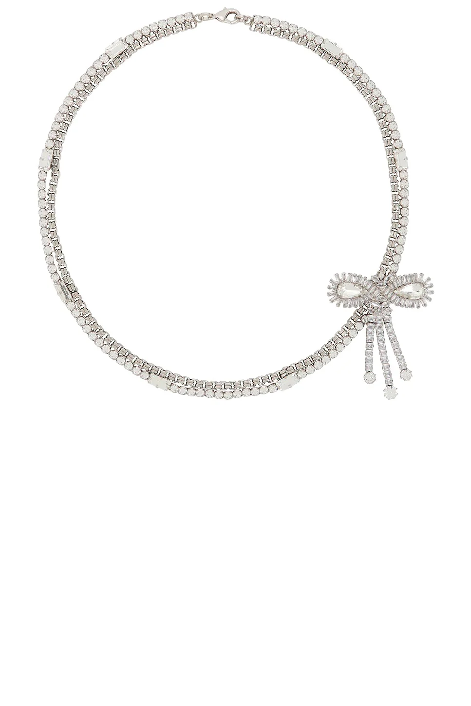 Alessandra Rich Bow Embellished Necklace