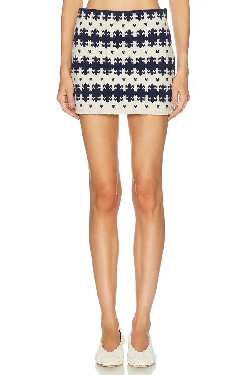 Calle Del Mar Royal Fair Isle Mini Skirt | Thumbnail 2 Calle Del Mar Royal Fair Isle Mini Skirt | Thumbnail 2