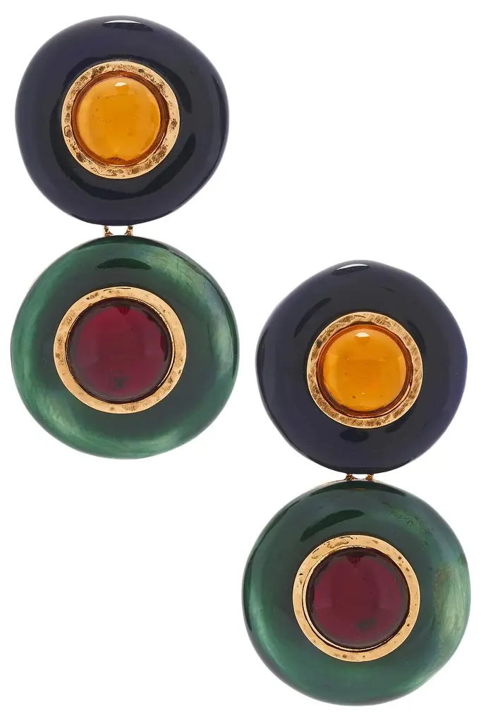 Gradient Disc & Cabochons Earrings Gradient Disc & Cabochons Earrings