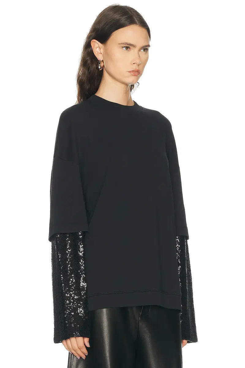 DARKPARK Troy Double Sleeve Paillettes Tee | Thumbnail 2