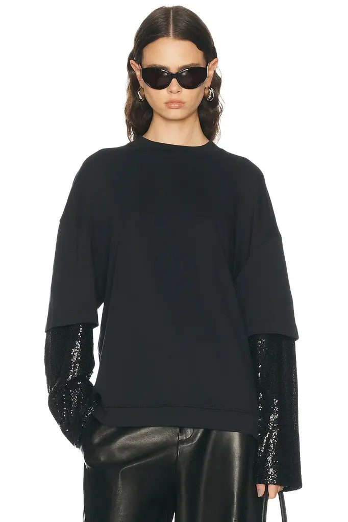 DARKPARK Troy Double Sleeve Paillettes Tee