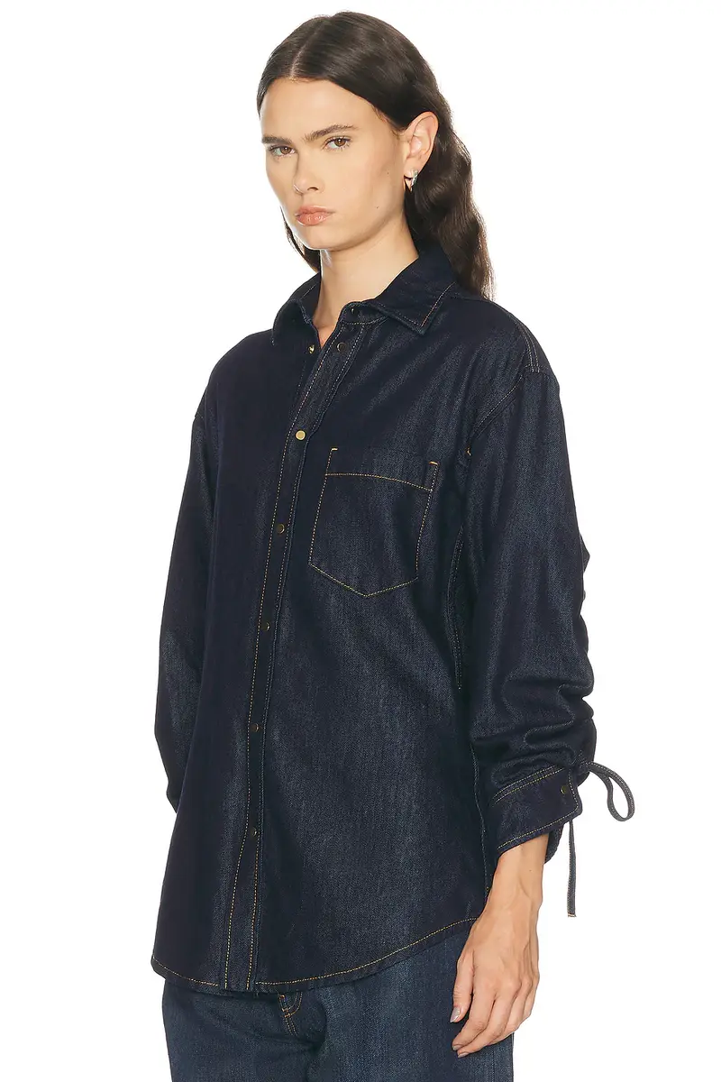 DARKPARK Anne Rouche Tencel Denim Tailored Shirt | Thumbnail 2