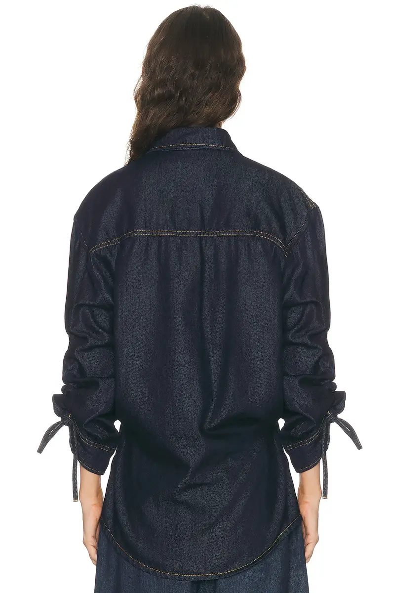 DARKPARK Anne Rouche Tencel Denim Tailored Shirt | Thumbnail 3