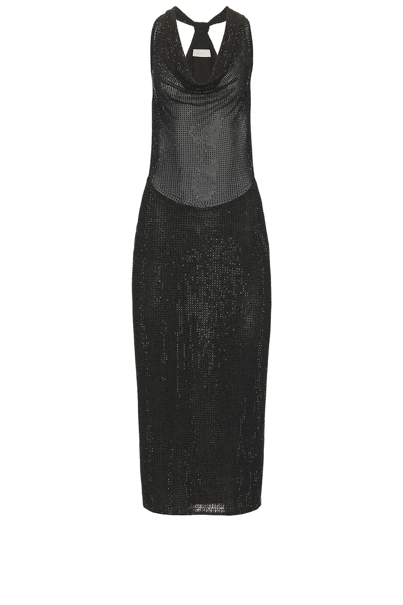 HAELO Layered Cowl Neck Hotfix Dress | Thumbnail 5 HAELO Layered Cowl Neck Hotfix Dress | Thumbnail 5