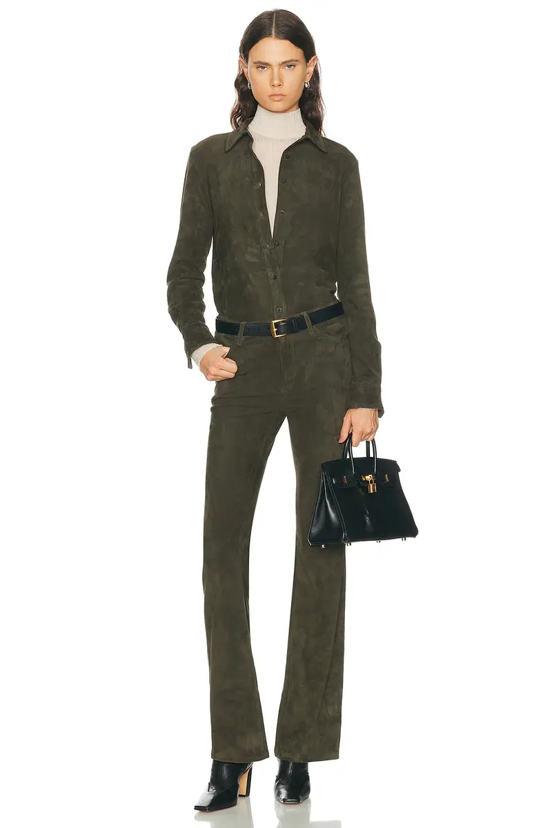 Sprwmn Suede Micro Flare Pant | Thumbnail 5 Sprwmn Suede Micro Flare Pant | Thumbnail 5