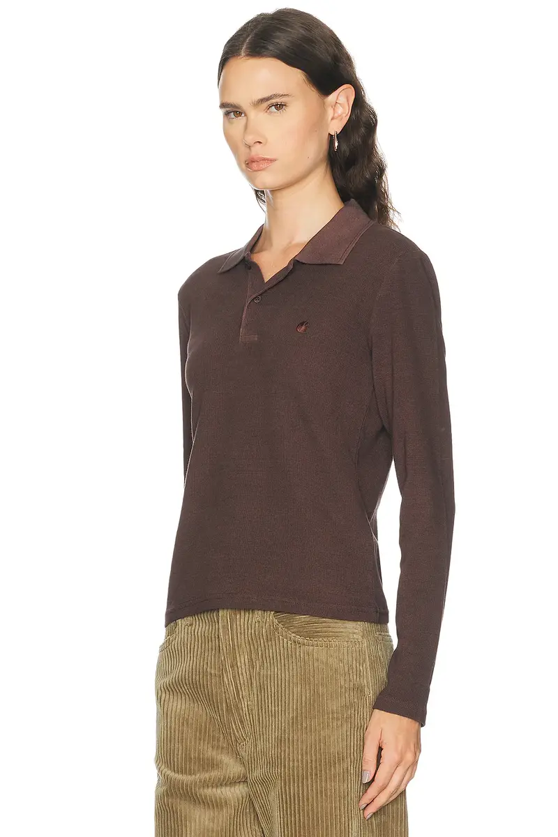 Carhartt WIP Long Sleeve Dora Polo Top | Thumbnail 2 Carhartt WIP Long Sleeve Dora Polo Top | Thumbnail 2
