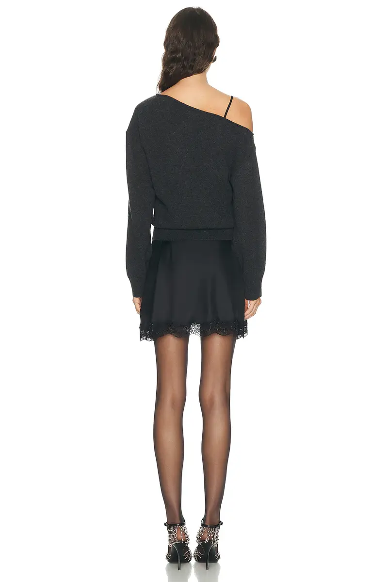 Alexander Wang Pre-Styled Slip Dress With Cut Neckline Long Sleeve Sweater | Thumbnail 4 Alexander Wang Pre-Styled Slip Dress With Cut Neckline Long Sleeve Sweater | Thumbnail 4