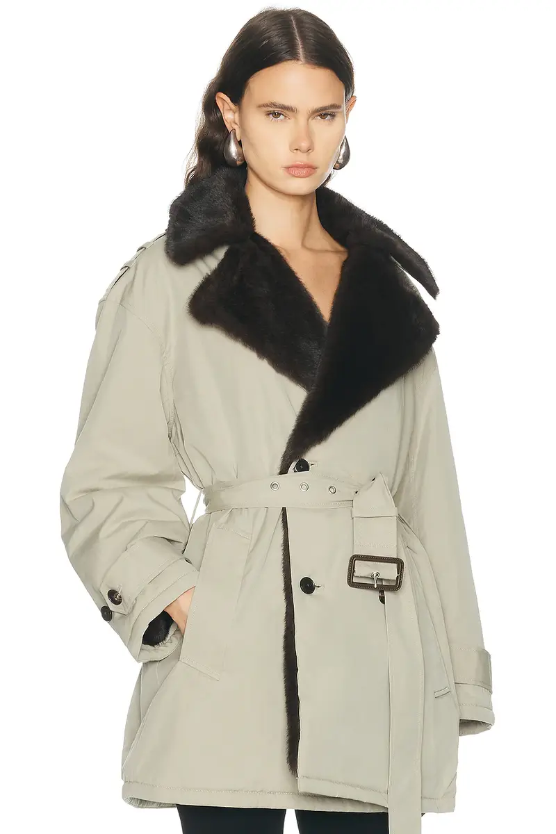 Alexander Wang Faux Fur Lined Oversized Trench Coat | Thumbnail 2 Alexander Wang Faux Fur Lined Oversized Trench Coat | Thumbnail 2