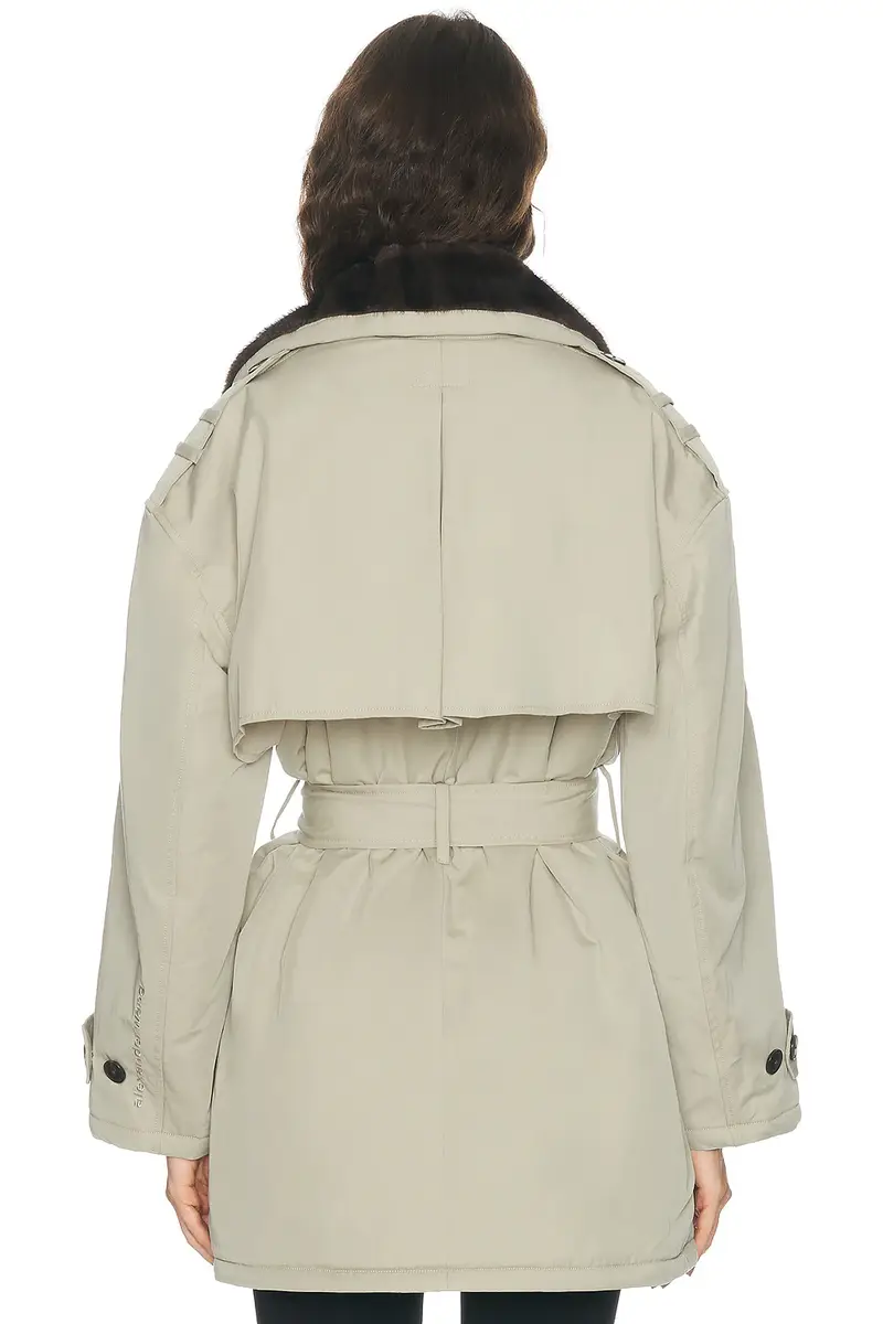 Alexander Wang Faux Fur Lined Oversized Trench Coat | Thumbnail 3 Alexander Wang Faux Fur Lined Oversized Trench Coat | Thumbnail 3