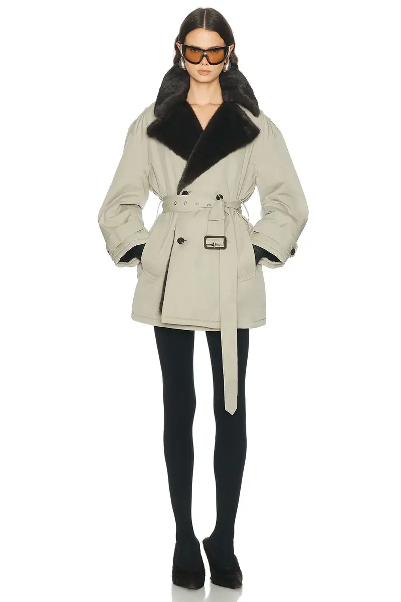 Alexander Wang Faux Fur Lined Oversized Trench Coat | Thumbnail 4 Alexander Wang Faux Fur Lined Oversized Trench Coat | Thumbnail 4