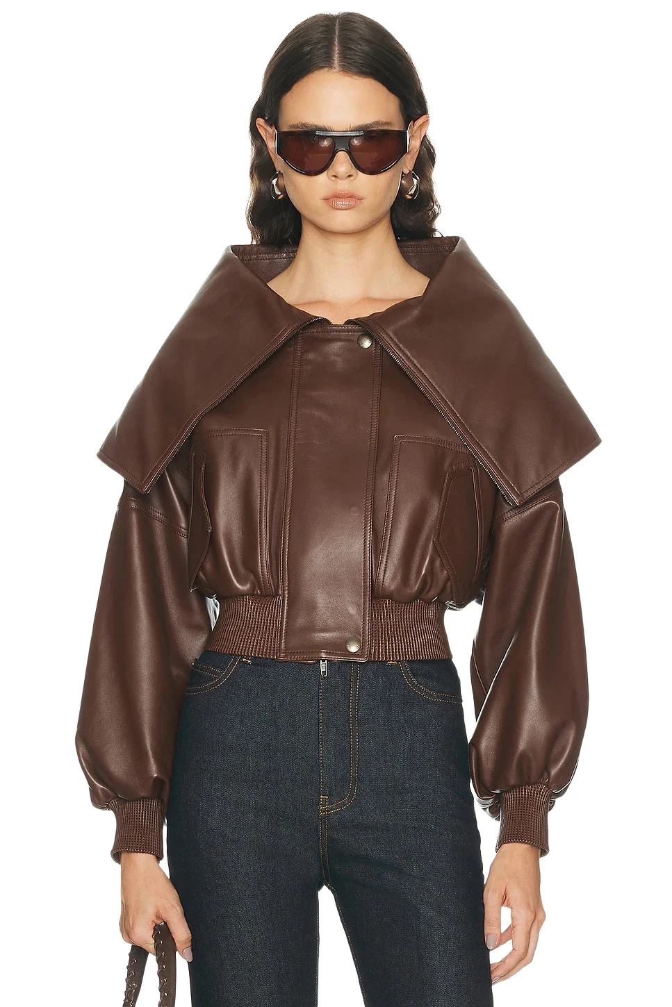 Balenciaga Wrap Collar Blouson Jacket