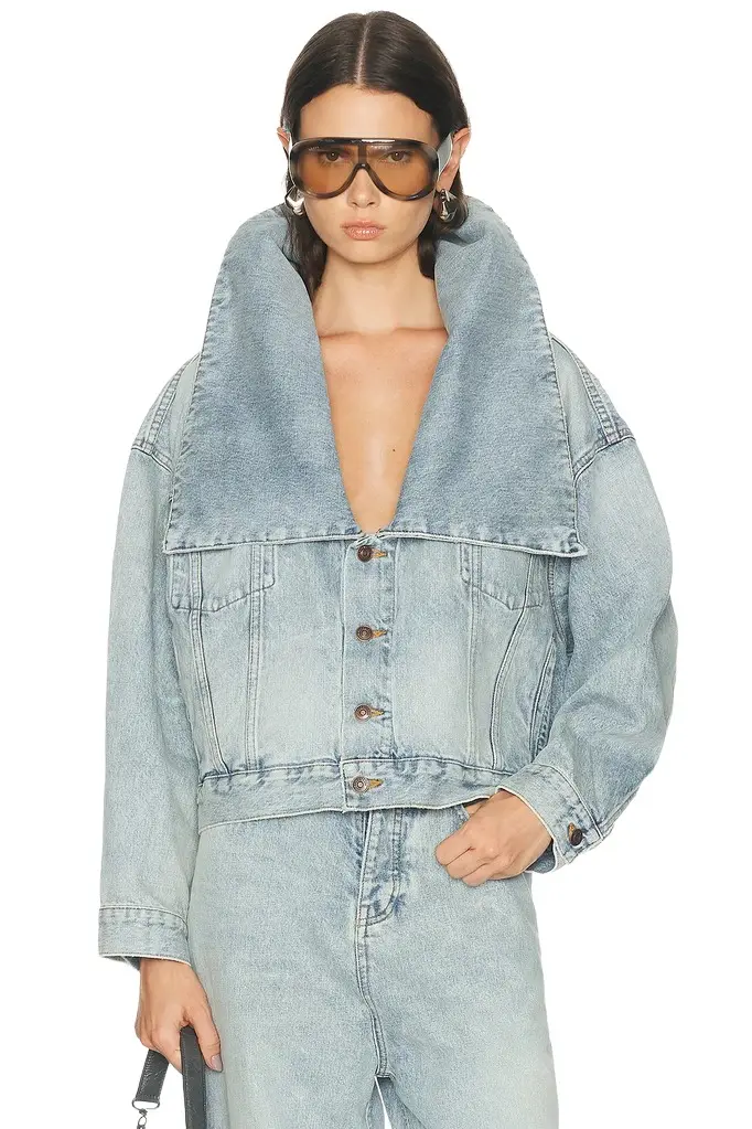Standing Collar Boxy Jacket Standing Collar Boxy Jacket