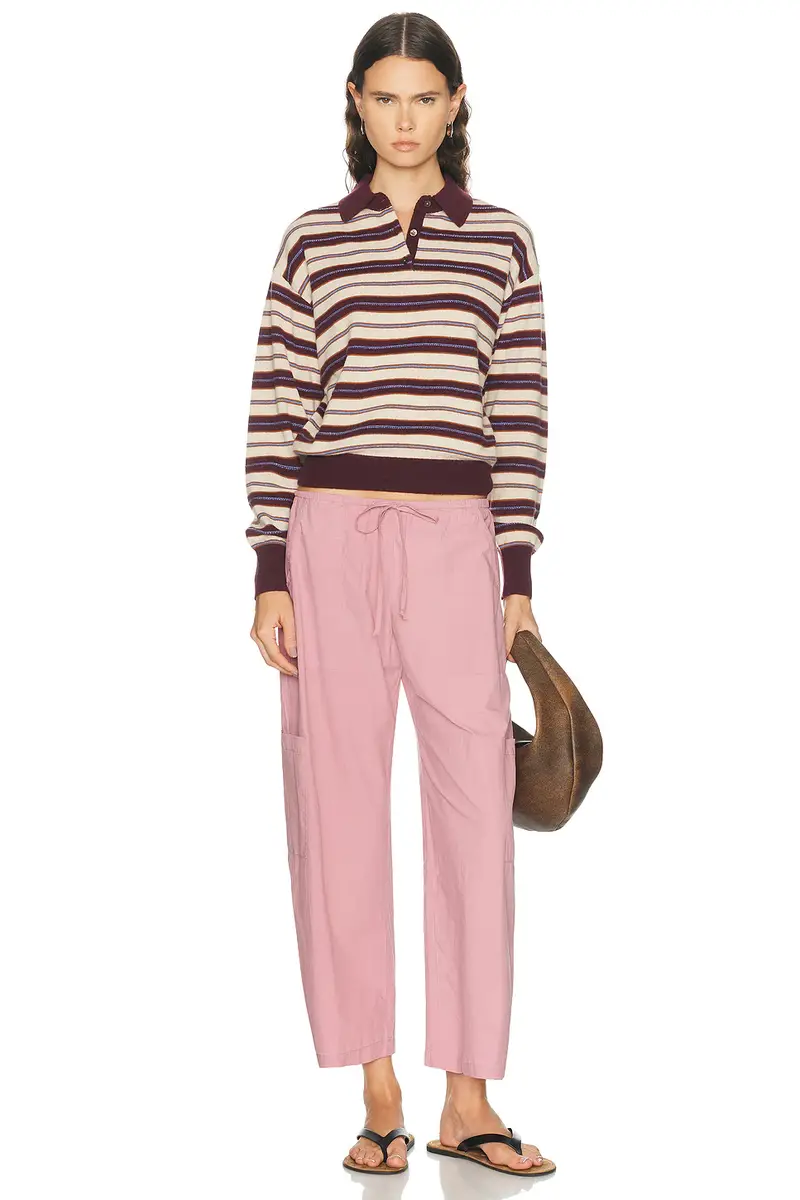 Guest In Residence Collegiate Stripe Polo Sweater | Thumbnail 4 Guest In Residence Collegiate Stripe Polo Sweater | Thumbnail 4