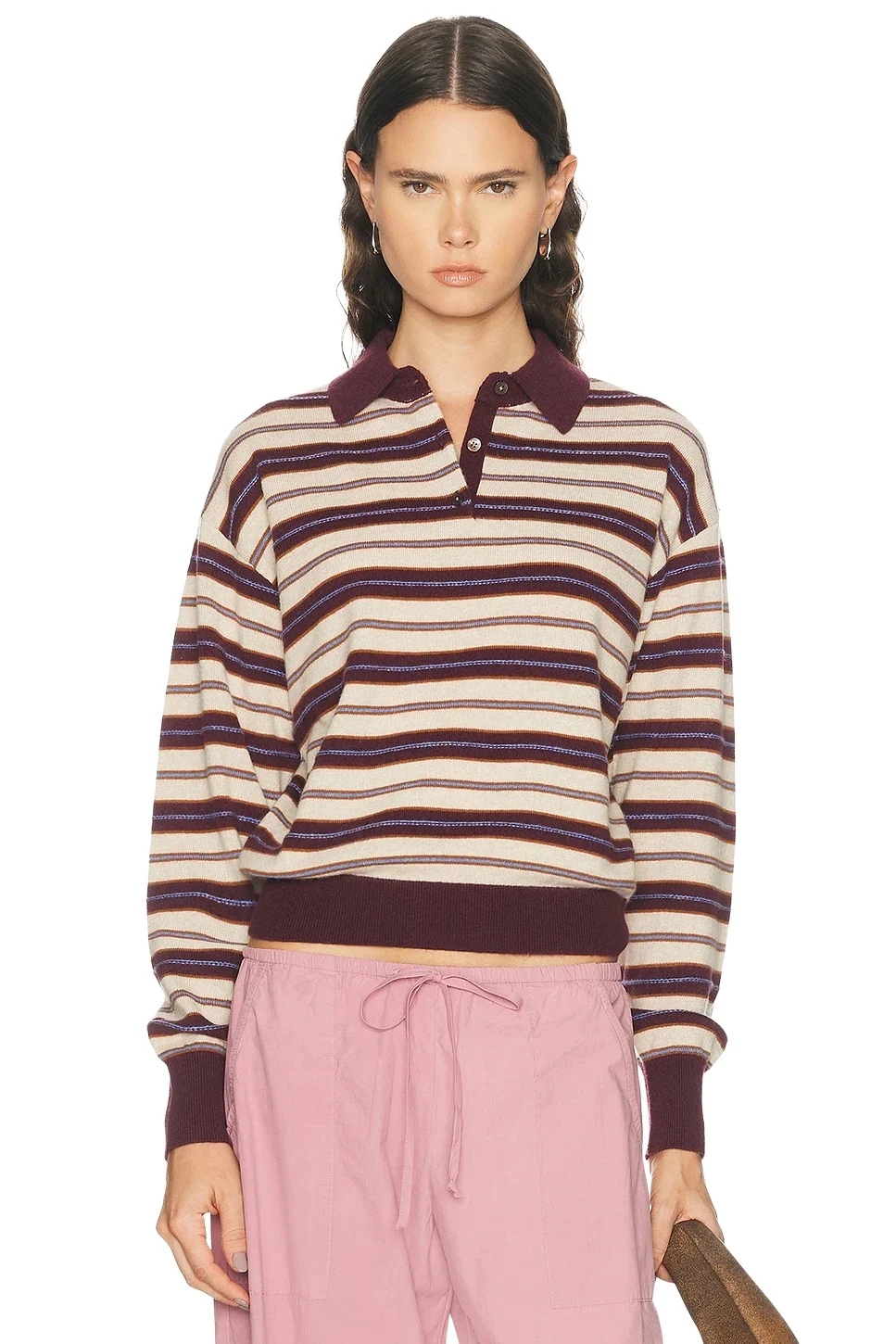 Collegiate Stripe Polo Sweater Collegiate Stripe Polo Sweater