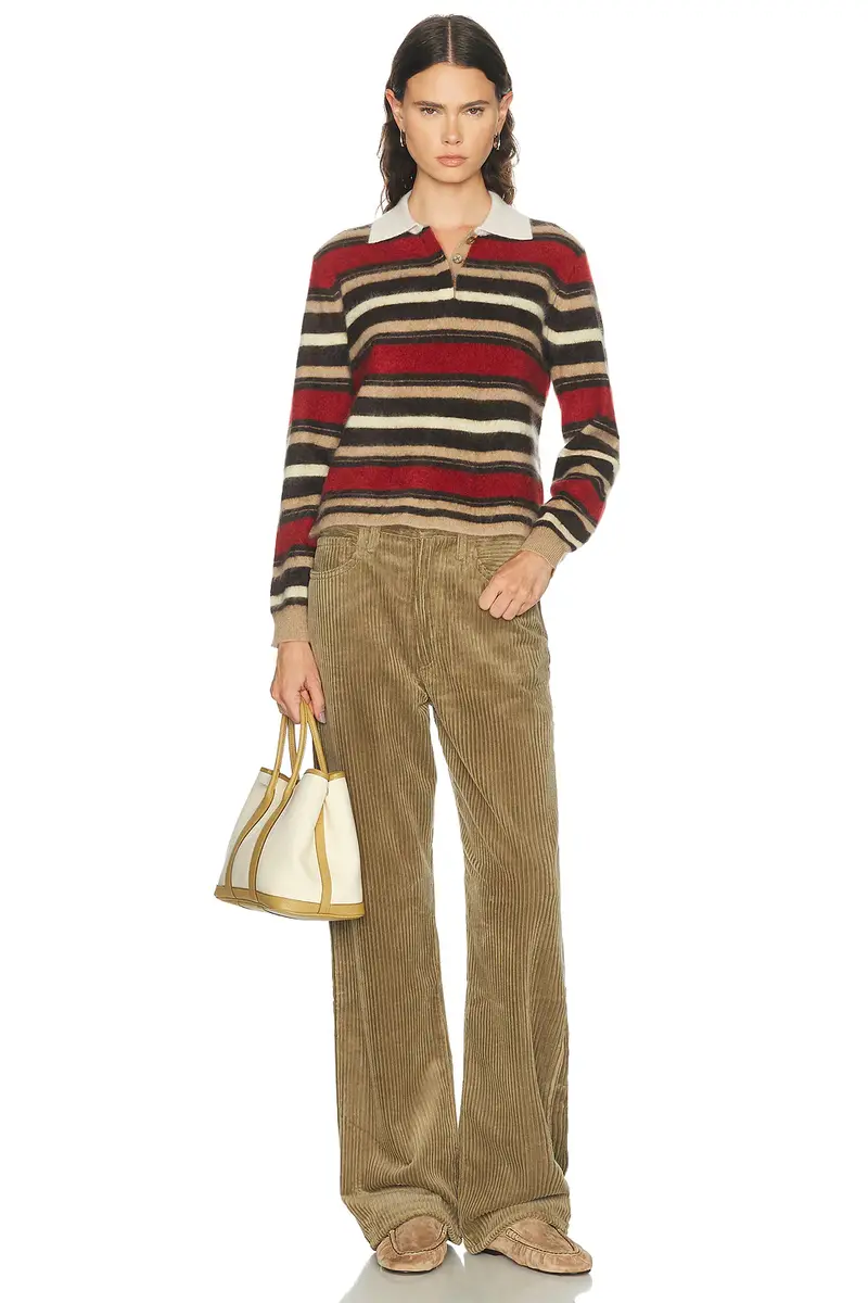 Guest In Residence Collegiate Stripe Polo Sweater | Thumbnail 4 Guest In Residence Collegiate Stripe Polo Sweater | Thumbnail 4