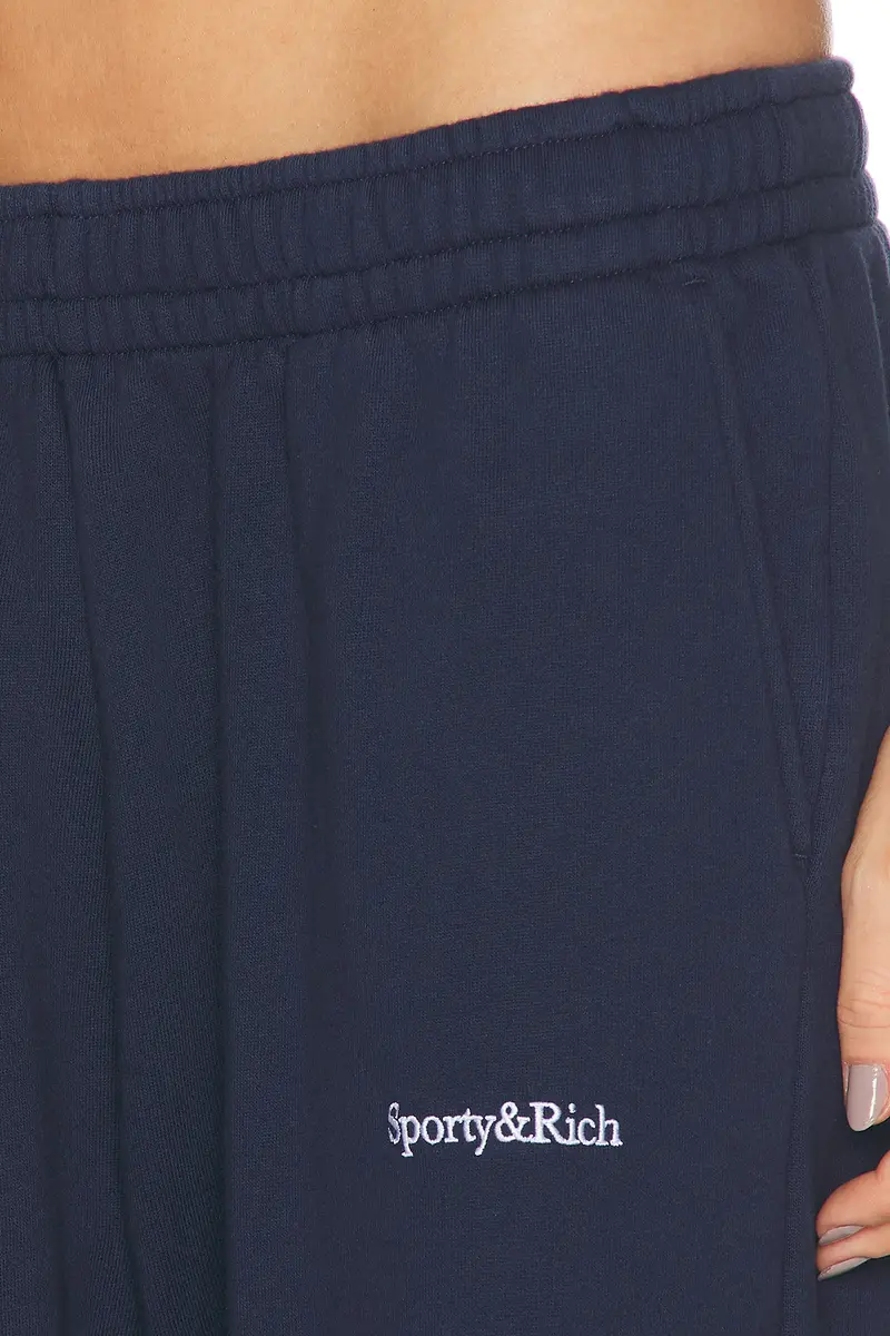 Sporty & Rich Serif Logo Embroidered Wide Sweatpant | Thumbnail 7