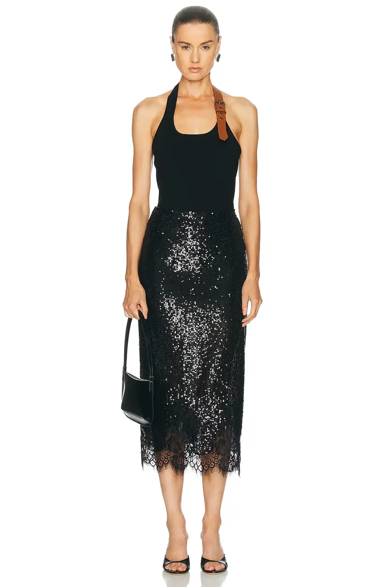 Monse Lace Hem Sequin Skirt | Thumbnail 5 Monse Lace Hem Sequin Skirt | Thumbnail 5