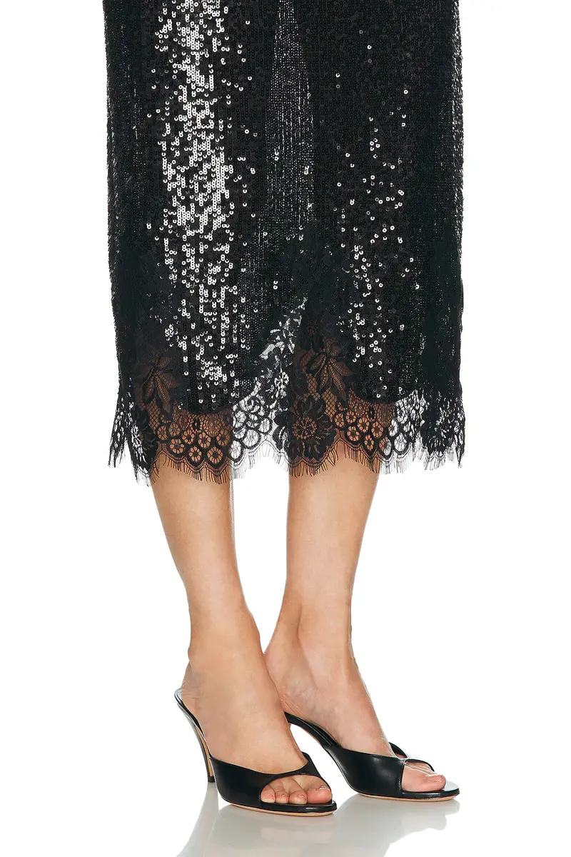Monse Lace Hem Sequin Skirt | Thumbnail 6 Monse Lace Hem Sequin Skirt | Thumbnail 6
