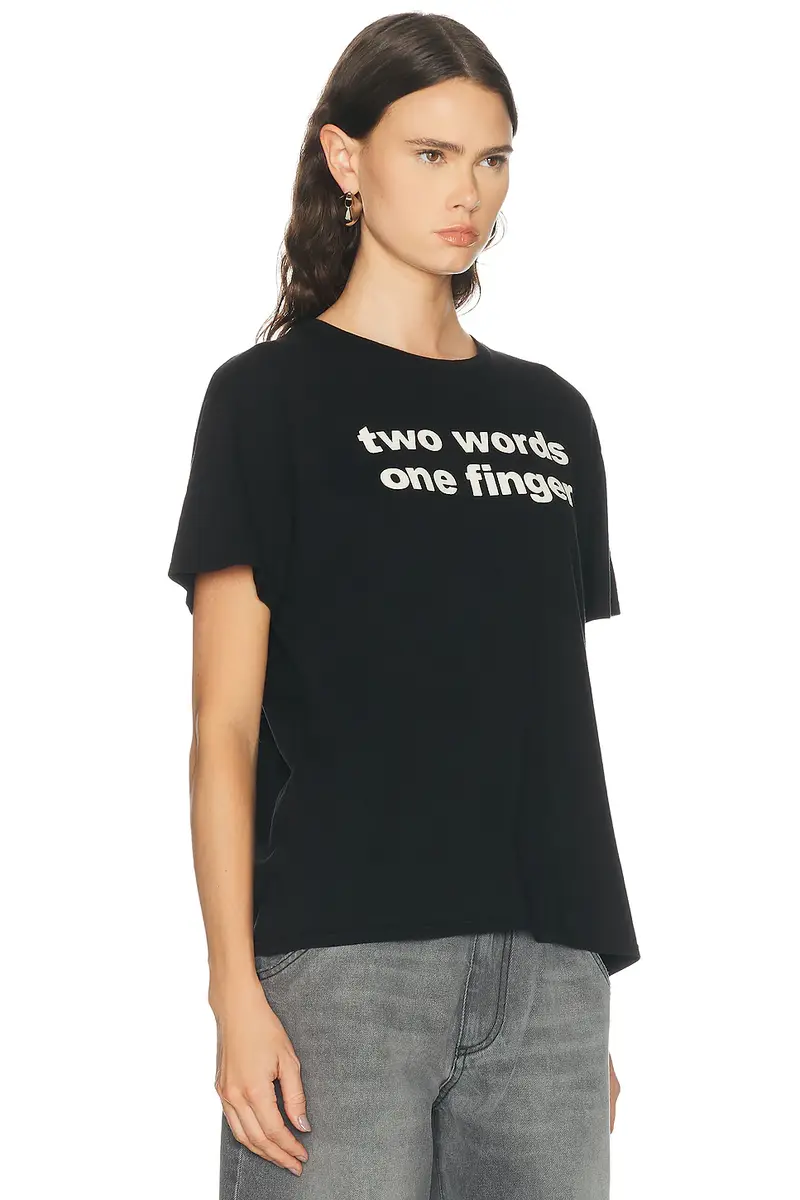 R13 Two Words One Finger Boy Tee | Thumbnail 2