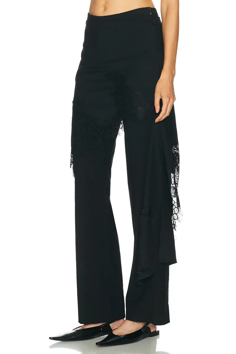 Monse Deconstructed Tailored Lace Hem Skirt Trouser | Thumbnail 3 Monse Deconstructed Tailored Lace Hem Skirt Trouser | Thumbnail 3