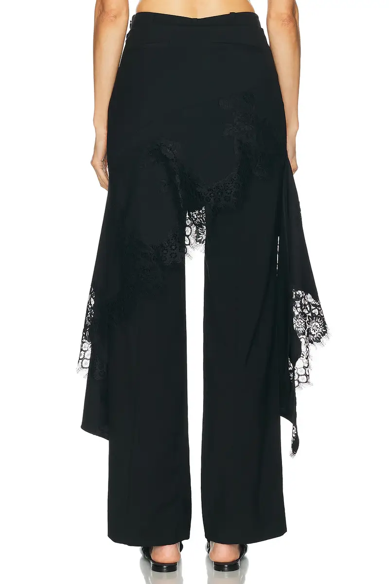 Monse Deconstructed Tailored Lace Hem Skirt Trouser | Thumbnail 4 Monse Deconstructed Tailored Lace Hem Skirt Trouser | Thumbnail 4