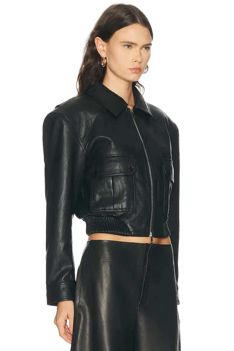 The Frankie Shop Val Faux Leather Padded Jacket | Thumbnail 2
