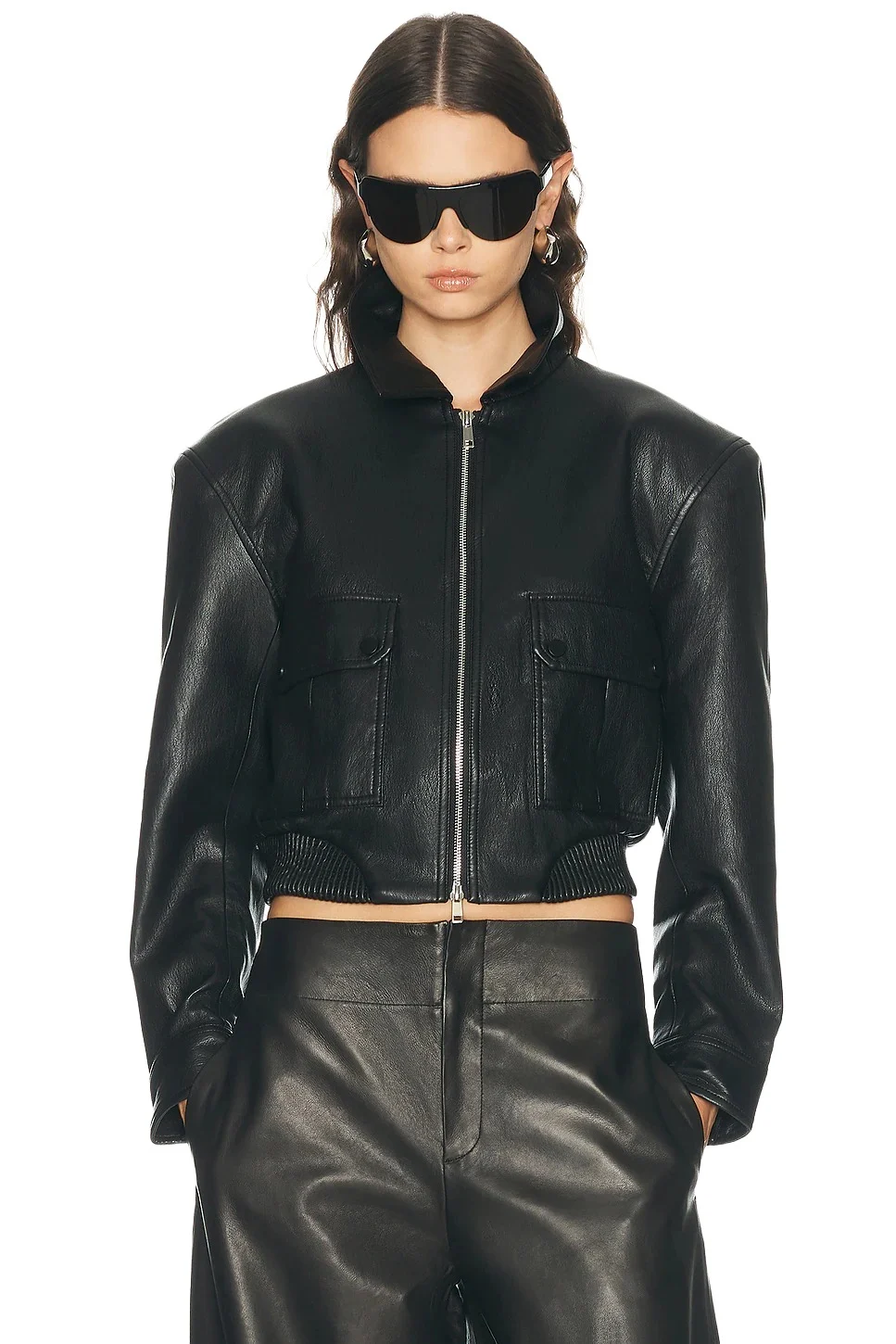 The Frankie Shop Val Faux Leather Padded Jacket