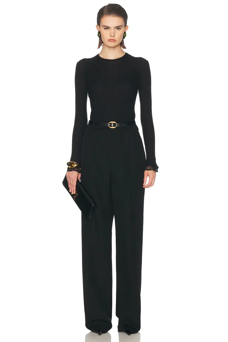 Saint Laurent Lace Trimmed Sweater | Thumbnail 5 Saint Laurent Lace Trimmed Sweater | Thumbnail 5