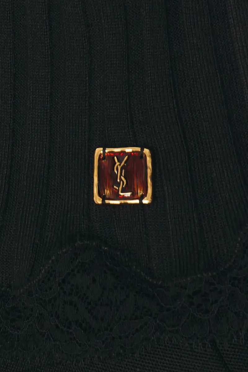 Saint Laurent Lace Trimmed Sweater | Thumbnail 6 Saint Laurent Lace Trimmed Sweater | Thumbnail 6