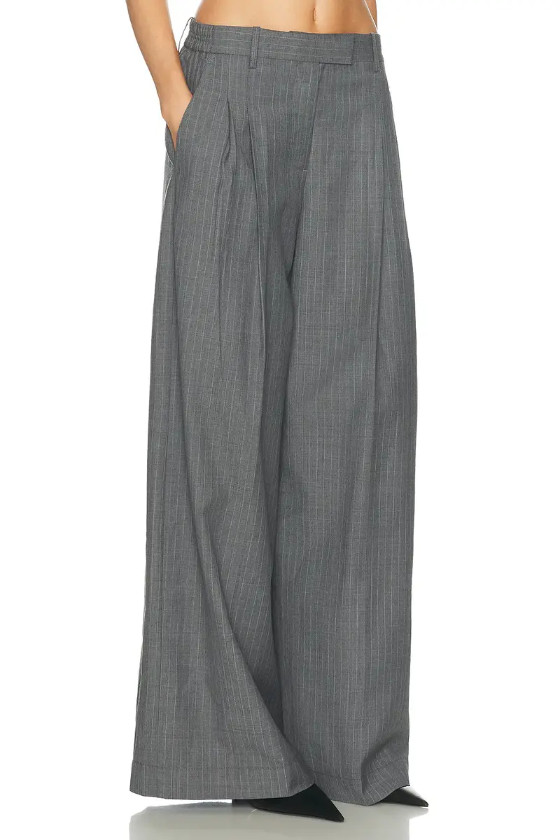 Helmut Lang Wide Double Pleated Trouser | Thumbnail 3 Helmut Lang Wide Double Pleated Trouser | Thumbnail 3
