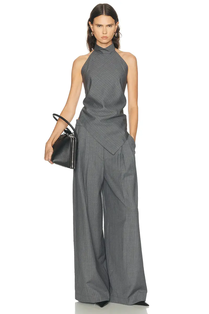Helmut Lang Wide Double Pleated Trouser | Thumbnail 6 Helmut Lang Wide Double Pleated Trouser | Thumbnail 6