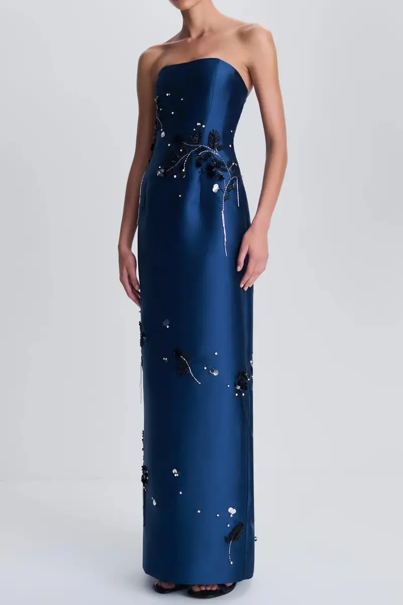 Simkhai Zirelle Sleeveless Gown - Ink | Thumbnail 3 Simkhai Zirelle Sleeveless Gown - Ink | Thumbnail 3