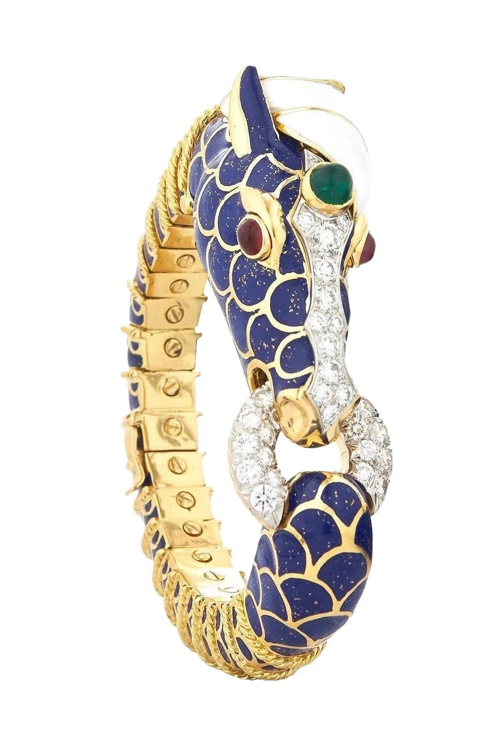 DAVID WEBB Diamond Blue Horse Bracelet